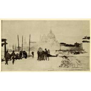  1911 Print James Abbott McNeill Whistler Art Salute Venice 