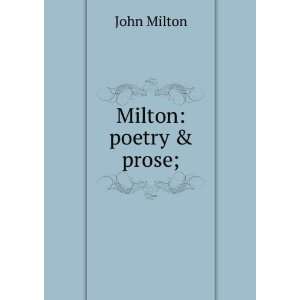  Milton poetry & prose; John Milton Books