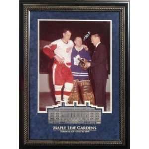Johnny Bower Signed 16X20 Etched Mat   Leafs Brother In Arms