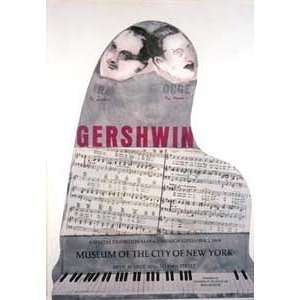  Gershwin Brothers by Larry Rivers   37 x 26 inches   Fine 