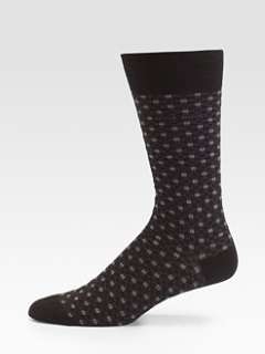BOSS Black   Check Cotton Blend Socks