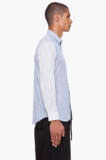 Robert Geller Striped Combo Sleeve Shirt for men  