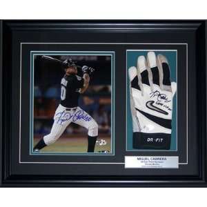 Miguel Cabrera Batting Glove Autographed / Signed Framed Game Used 