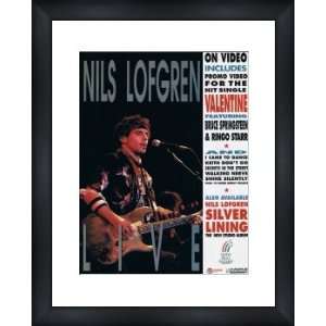 NILS LOFGREN Live   Custom Framed Original Ad   Framed Music Poster 