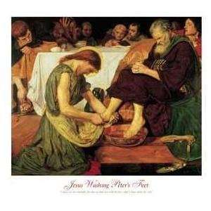  Brown   Jesus Washing Peters Feet Size 22x28 by Ford Maddox Brown 