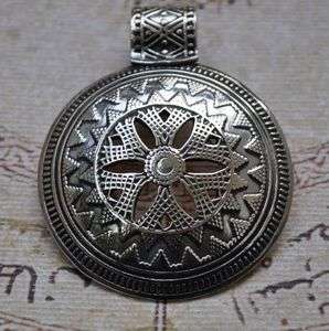   Bedouin Silver Pendant Charm Ethnic middle eastern African style