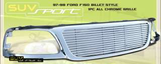   FORD F150 F 150/EXPEDITION 1PC CHROME BILLET STYLE GRILLE GRILL 97 98