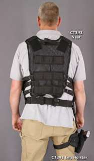 Colt Tactical Gear Vest. Black nylon mesh construction with detachable 