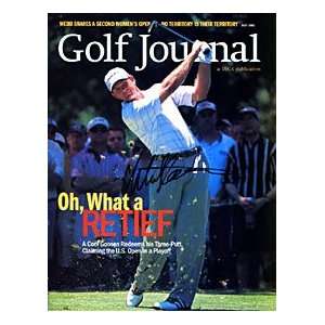 Retief Goosen Autographed / Signed Golf Journal   July 2001