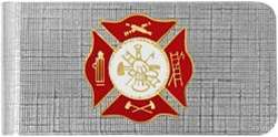 unit fire fighter gift set cufflink money clip tie bar tie pin this 