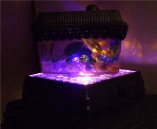 Doll house fish tank miniature aquarium fish tank accessories lights 