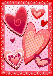 ELEGANT ♥ CUTOut Hearts ♥ Banner ♥RED & PINK VALENTINE ♥HEARTS 