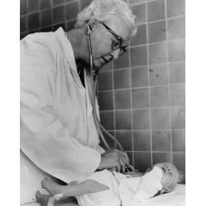 1966 photo Dr. Virginia Apgar welcoming worlds newest guest graphic 