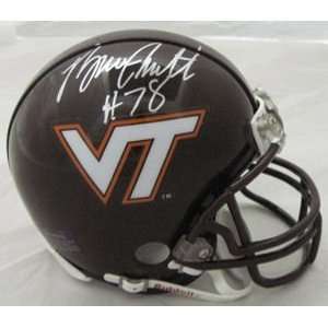 Bruce Smith Autographed Virginia Tech Mini Helmet: Sports 