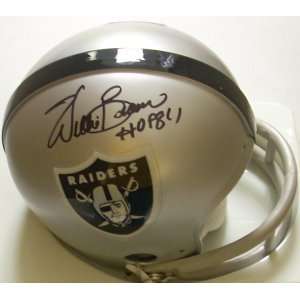 Willie Brown Autographed Mini Helmet   2bar Throwback HOF84  