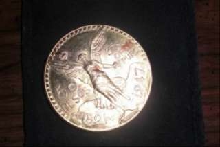   Mexican 50 Peso Gold 1.2057 Troy Ounces 1821 1947 37.5 Grams  