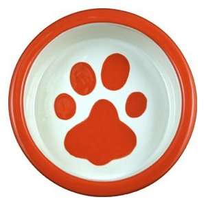  Melia ceramic dog bowl, 14 cup Orange Paw dog bowl design 