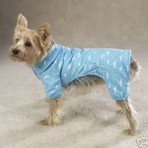   & Zoey Goodnight Flannel Dog Pajamas BLUE EX SMALL