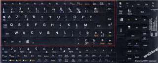 Netbook French Azerty keyboard sticker Black mini  
