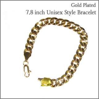 NEW HIPHOP Unisex 7inch Gold Plated Bracelet [001]  
