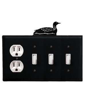    Loon   Single Outlet, Triple Switch Electric Cover