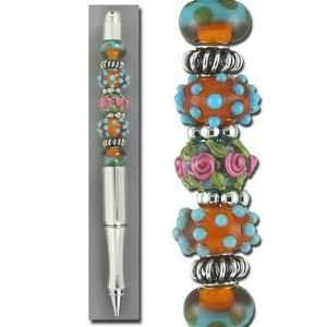  English Rose Pink and Amber Bead Set   Pen Not Included 