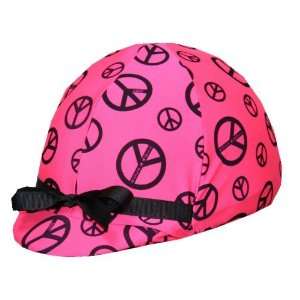 Equestrian Riding Helmet Cover   Pink Peace Sports 