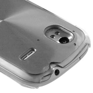 HTC AMAZE 4G T MOBILE BRUSHED ALUMINUM PLATE ACRYLIC SNAP FIT CASE 