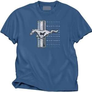  Ford Mustang Blue Stride T Shirt: Sports & Outdoors