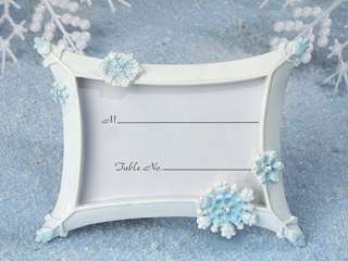 Winter Wonderland Snowflake Wedding PlaceCard Holder  