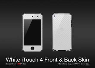 iPod Touch 4G Body Wrap, Skin   White Carbon Fiber 3M  