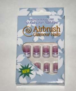 French Manicure 12 Full Cover Nail Tips Glamour Nails  