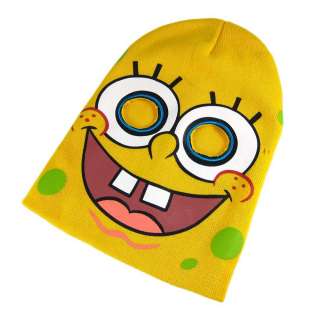 Yellow Knit SpongeBob Squarepants Ski Mask Hat  