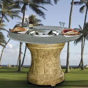 California Outdoor PS BH FP SEA Palm Bar Height Table Fire Pit  