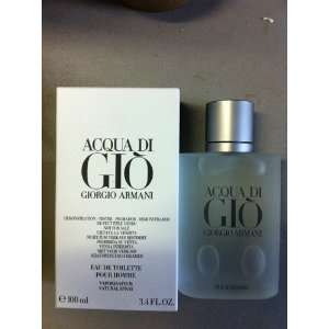 Acqua Di Gio by Giorgio Armani, 3.4 oz Eau De Toilette Spray for men 