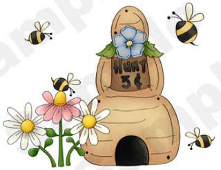 8x10 HONEY BEE HIVES KITCHEN NURSERY BABY WALL PRINTS  