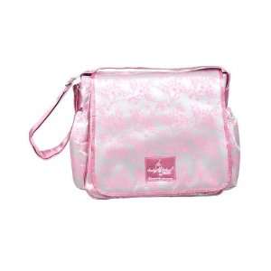    Baby Phat Pink Asian Floral Design Satin Nylon Diaper Bag: Baby