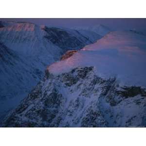  View at Twilight of Baffin Islands Rugged, Snow Covered 