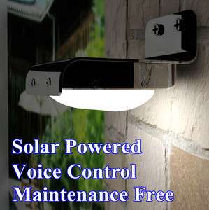 Solar Powered Sound Control Light Lamp Sensor Outdoor Yard Garden Door 
