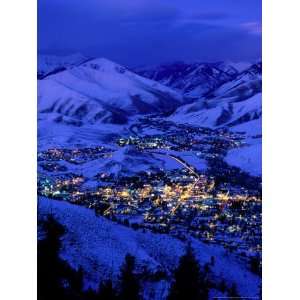  Overhead View of Ketchum at Night from the Summit of Mt 