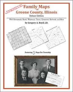 Family Maps Greene County Illinois Genealogy IL Plat  