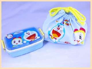 Doraemon Robot Cat Lunch Box Bento & Bag Made in JAPAN  