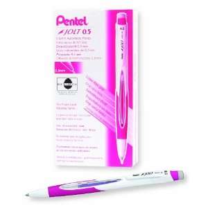  Pentel JOLT Automatic Pencil, 0.5mm, Pink Accents, Box of 