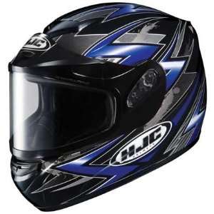  HJC CS R2 Thunder Snowmobile Helmet Dual Lens Blue 