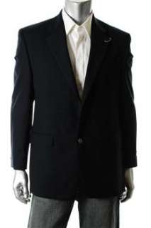 MICHAEL Michael Kors Mens Suit Jacket Blue Wool 42R  