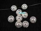 Silver Plated Copper Mesh Ball Round Bead 50pcs 16mm  