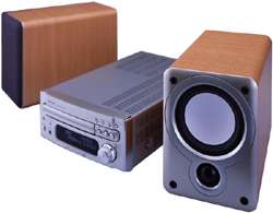 The D M33S Micro System delivers high end sound in a compact package 