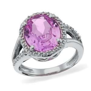    P4, Lab Created pink Sapphire and Diamond Accent Ring Jewelry