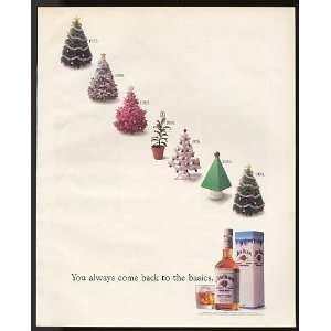  1989 Jim Beam Basics Christmas Trees Print Ad (7892)