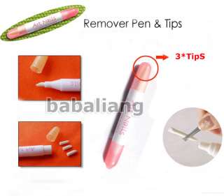 4pcs Nail Art Polish Corrector Remover Pen with 12 Tips  